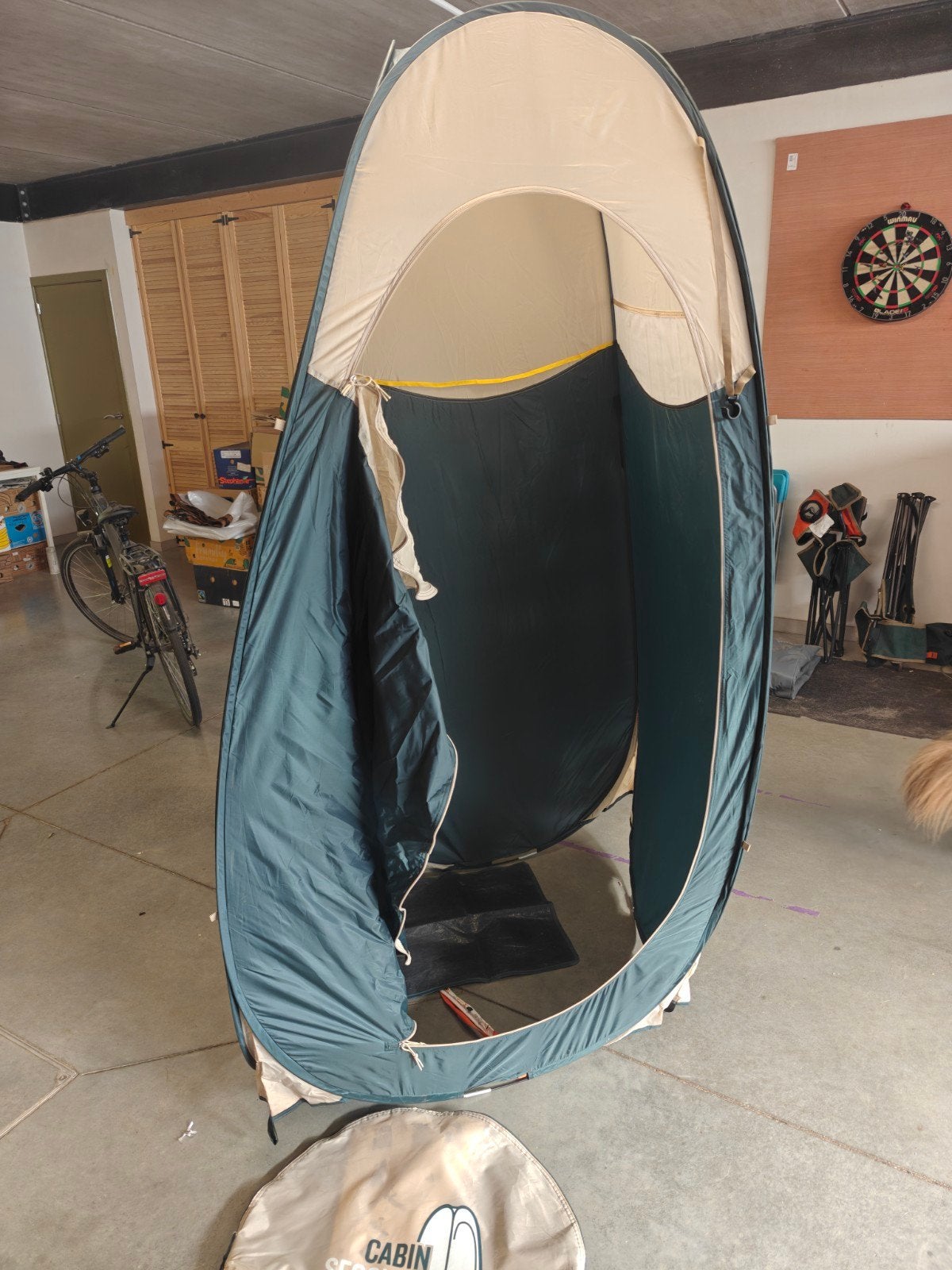 Douche cabine en 2 voetpompen, Ophalen