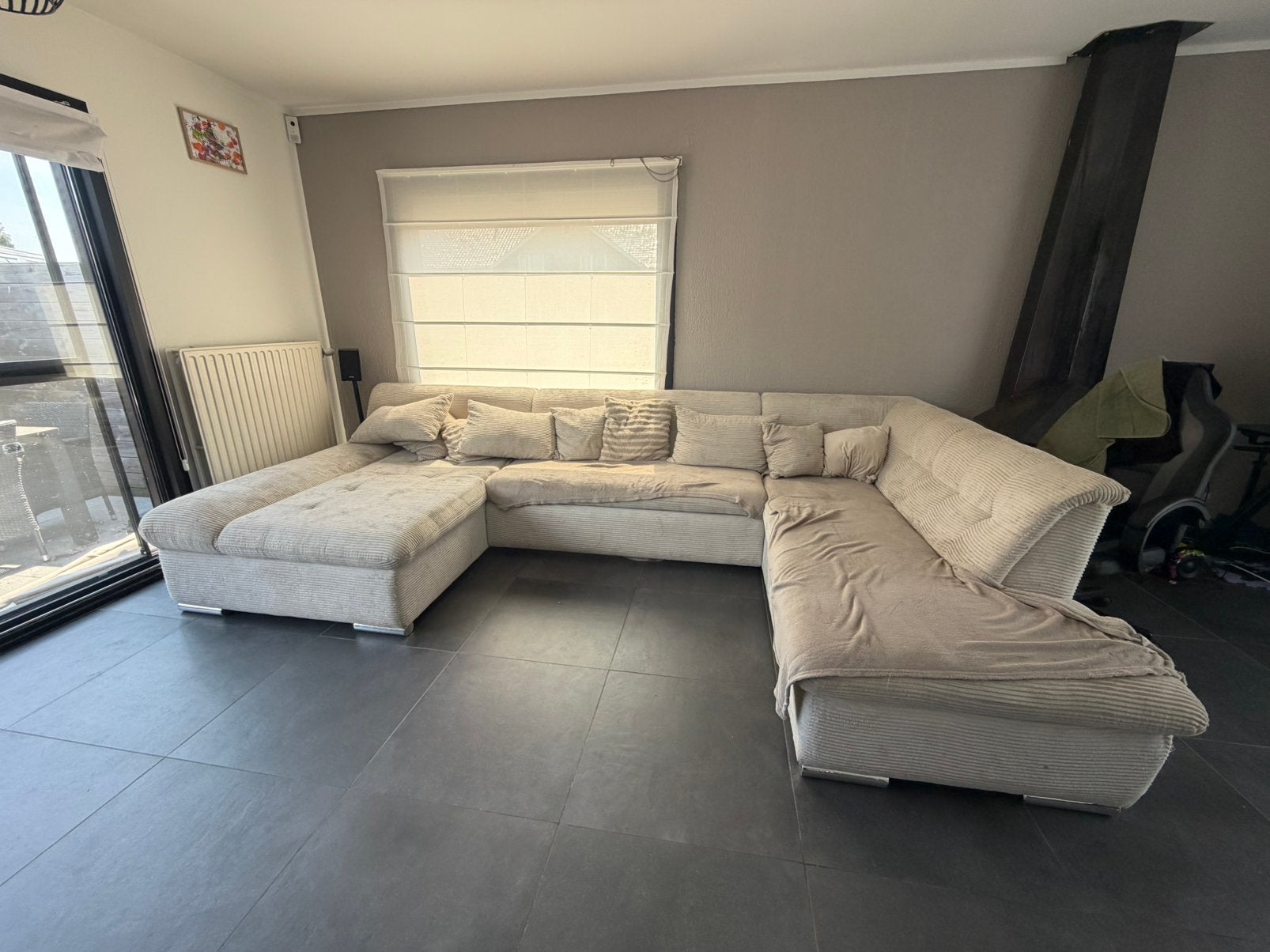 U zetel, Huis en Inrichting, Ophalen, Zo goed als nieuw, Stof