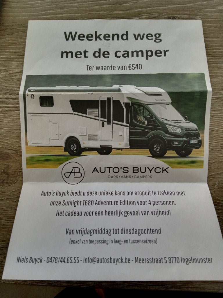 Weekend weg met de camper voor 250 euro, Caravans en Kamperen, Mobilhomes, Particulier