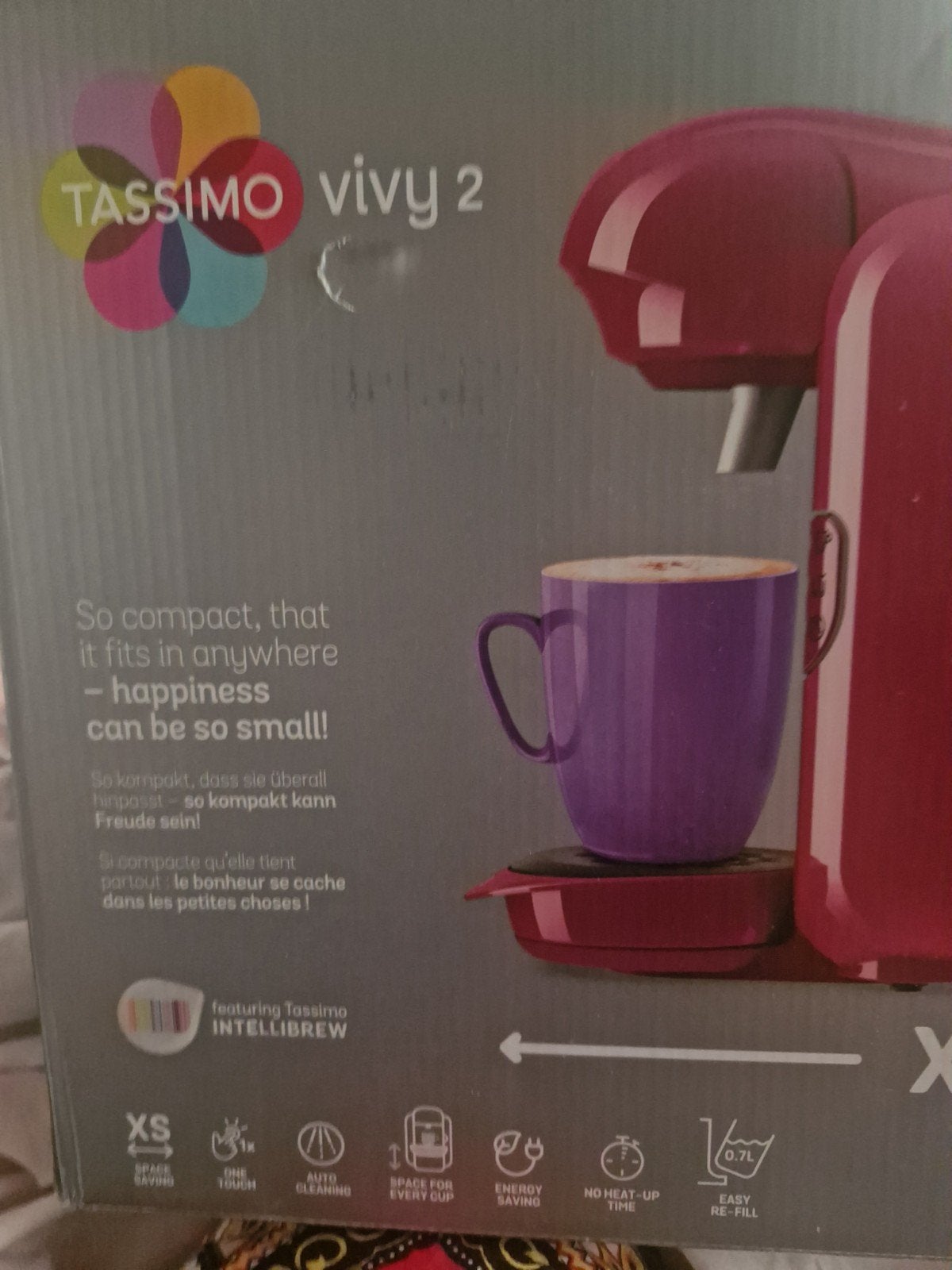 Bosch Tassimo vivy2 koffiemachine donker roze. Nieuw nooit g, Ophalen of Verzenden