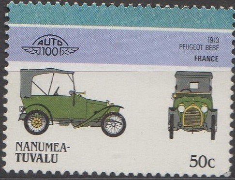 Nanumea Tuvalu - Peugeot Bébé 1913  - 1984, Timbres & Monnaies, Enlèvement ou Envoi, Non oblitéré