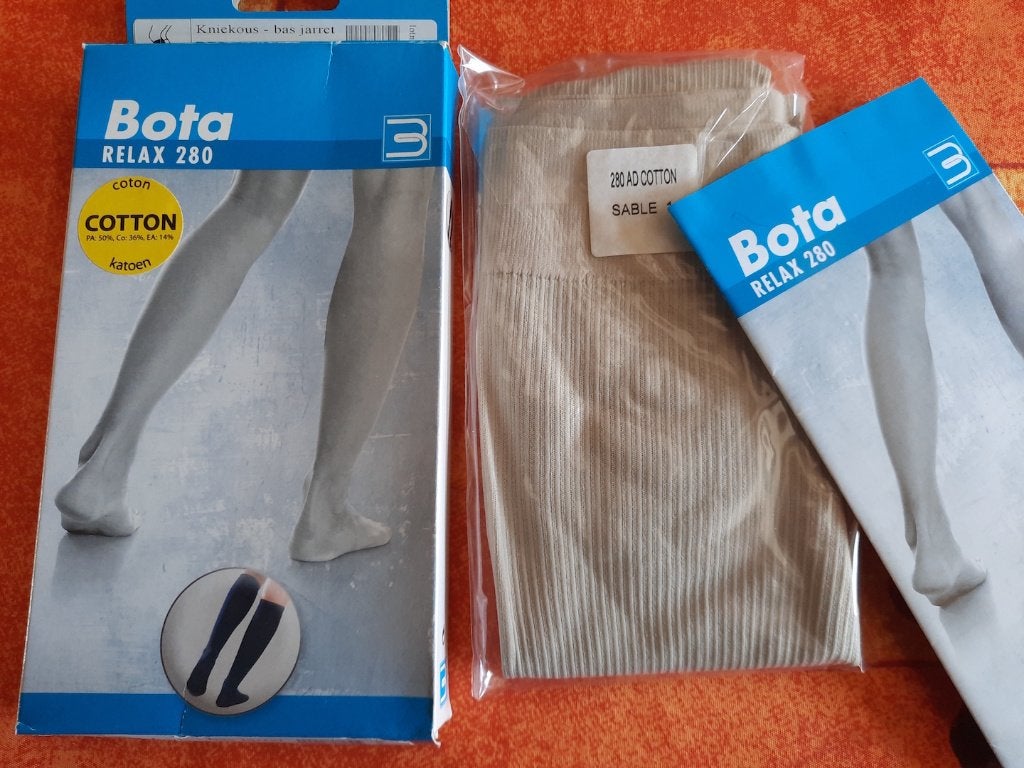 Bota Relax 280 katoenen reissokken/steunkousen, Sokken en Kniesokken, Beige, Maat 35 t/m 38, Nieuw
