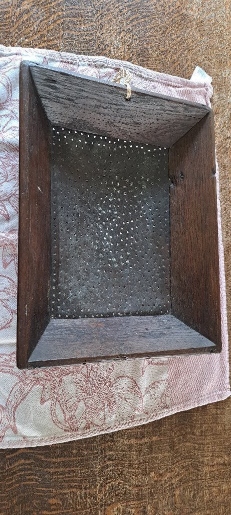 Oude houten zeef/uitlopende zeef met koperen bodem, Antiek en Kunst, Ophalen of Verzenden