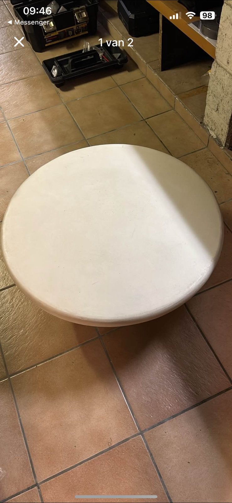 Mortex tafel, Ophalen, Gebruikt, Rond, 50 tot 100 cm