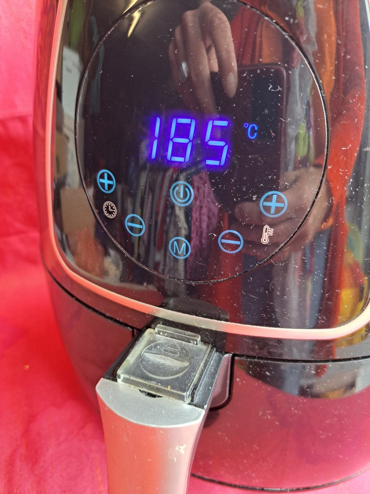 Koenic airfryer zwart, digitale display, Ophalen of Verzenden, Gebruikt, Airfryer