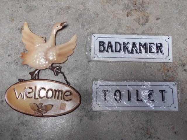 3 Nieuwe metalen deurbordjes, Ophalen of Verzenden, Nieuw