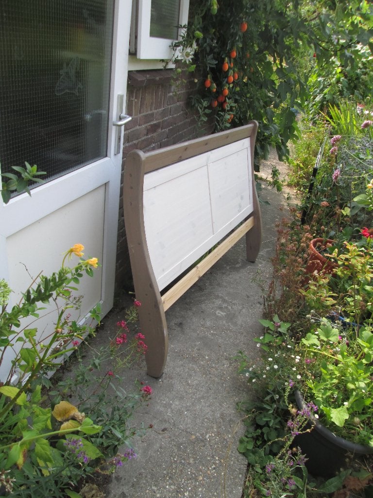 Houten bedframe gratis, Ophalen, Kajuit?, Gebruikt, 140 cm