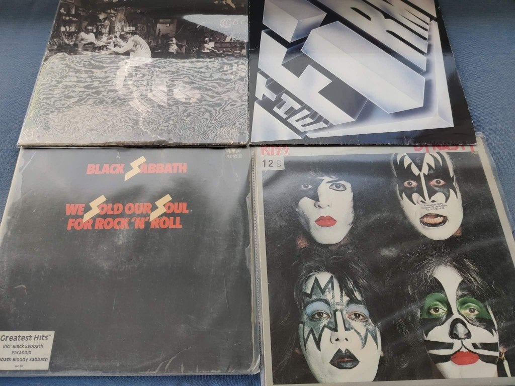 lot hardrock: kiss, black sabbath, led zeppelin, marillion,s, Enlèvement ou Envoi, Hard rock, LP