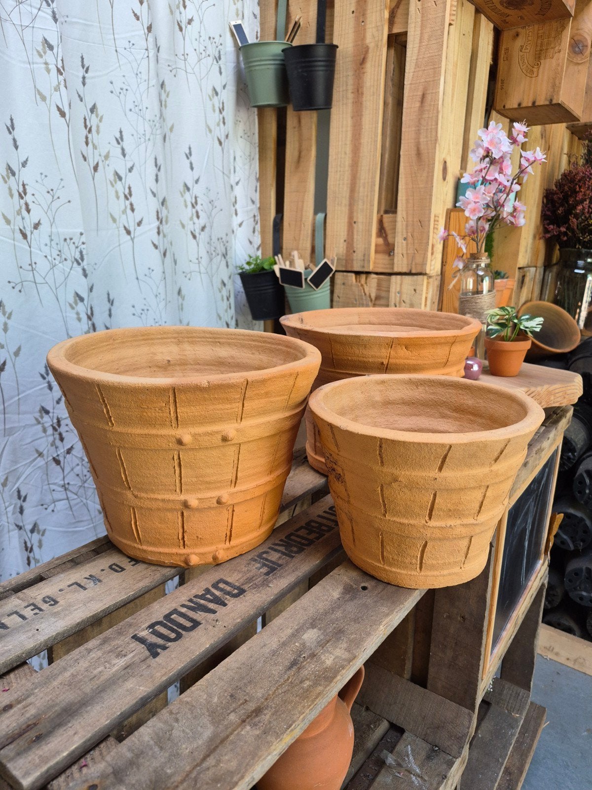 set terracotta bloempotten, Enlèvement