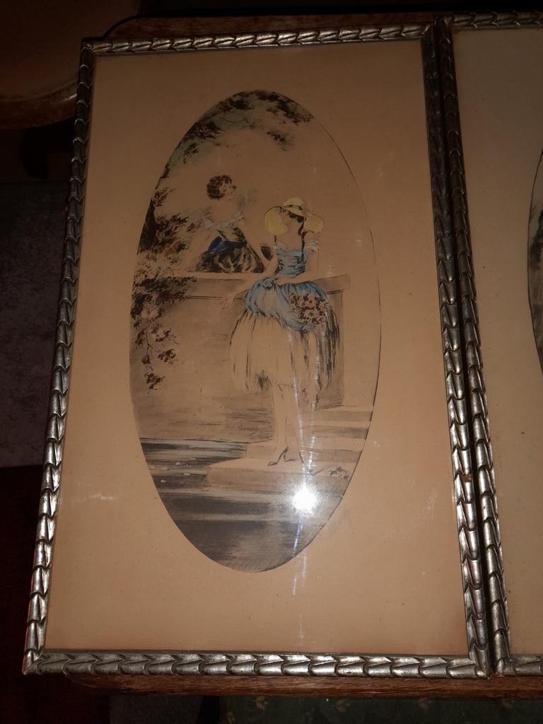 Vintage etsen - E. Naudy, Enlèvement