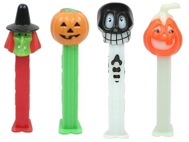 4 PEZ dispensers Halloween, Verzamelen, Ophalen of Verzenden, Zo goed als nieuw