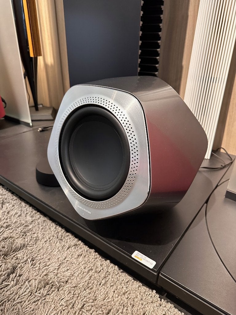 Bang & Olufsen Beolab 19 Silver subwoofer WISA - B&O, Audio, Tv en Foto, Subwoofer, Info@bang-olufsen.dk, Zo goed als nieuw, Bang & Olufsen