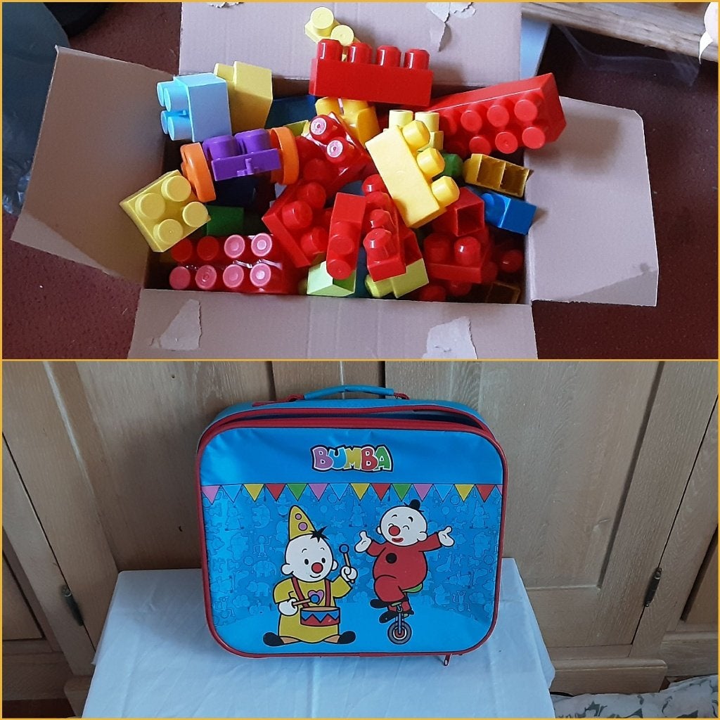 Set Mega Bloks + GRATIS koffertje, Ophalen of Verzenden, Gebruikt, Bouwen