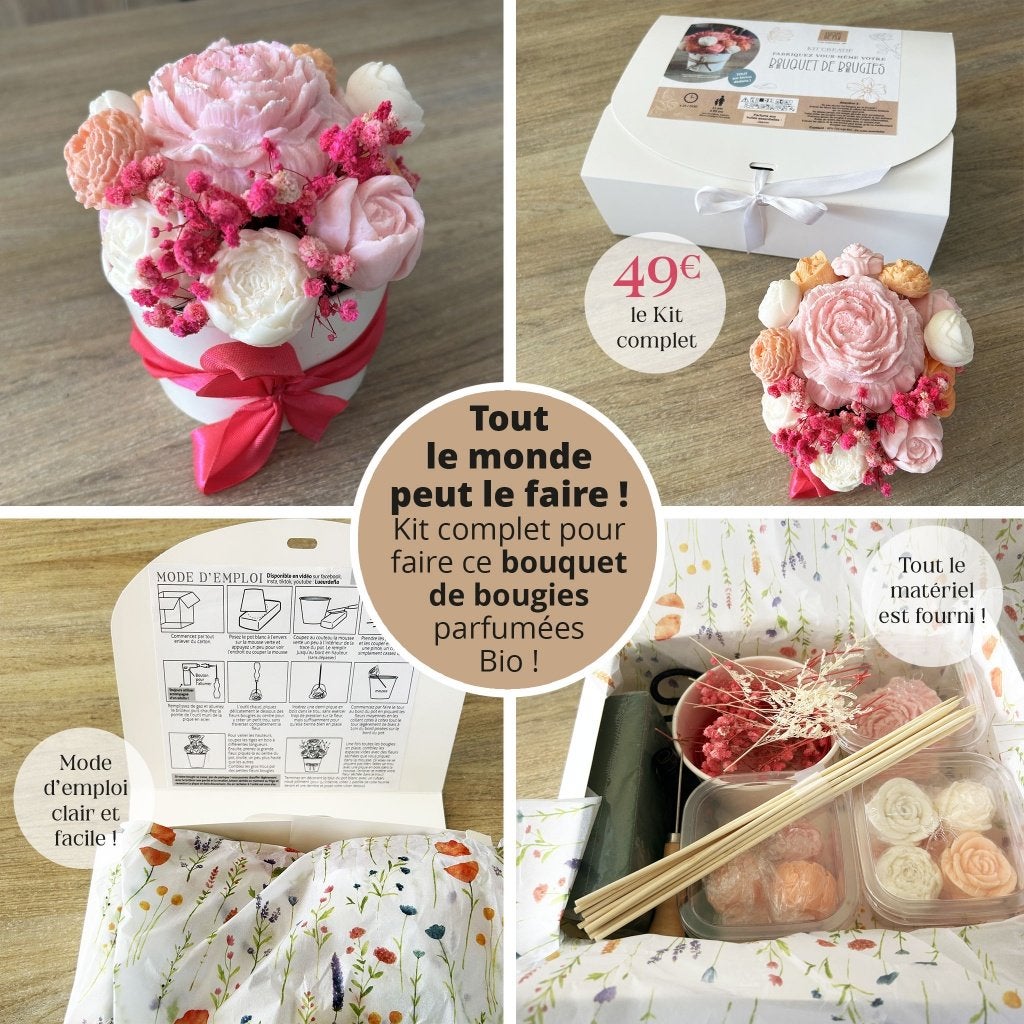 Box DIY : Fabriquez votre bouquet de bougies parfumées Bio, Maison & Meubles, Accessoires pour la Maison | Bougeoirs & Bougies