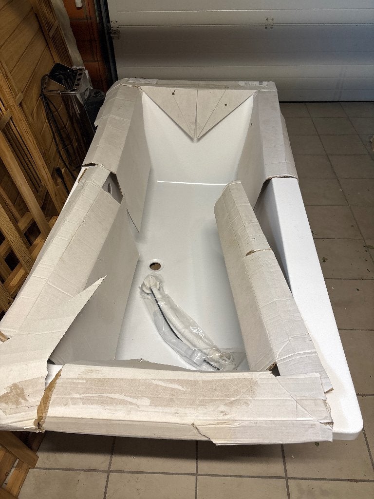 Nieuw mat wit duo inbouwbad Zephyra SQ, Doe-het-zelf en Bouw, Ophalen, Nieuw, Bad