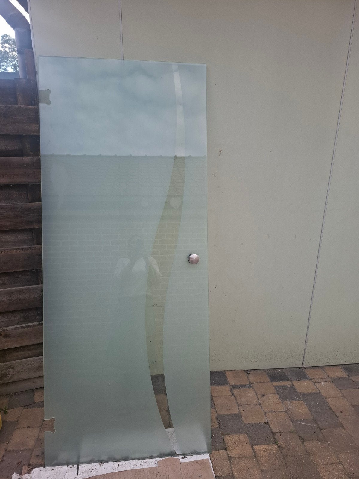 Glazen binnendeur 83 cm op 200 cm, Ophalen