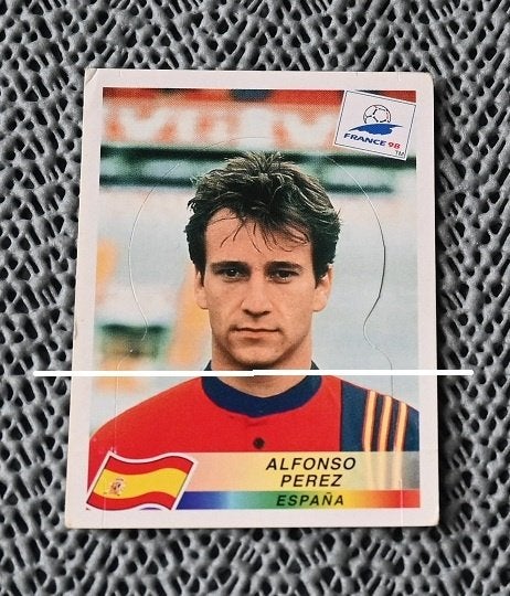 Panini France 98/Pop - UP/Espagne/Alfonso Pérez, Collections, Envoi, Neuf, Affiche, Image ou Autocollant