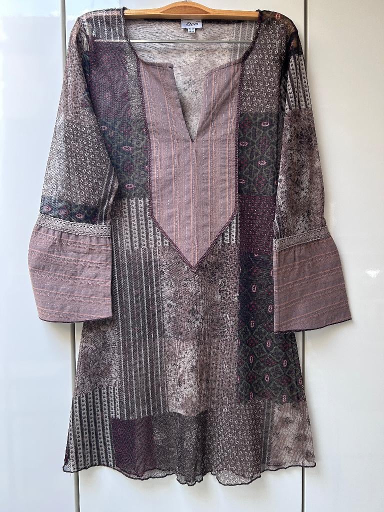 Tunique brune transparente Etam - Taille 36 *, Enlèvement ou Envoi, Taille 36 (S), Comme neuf, Brun