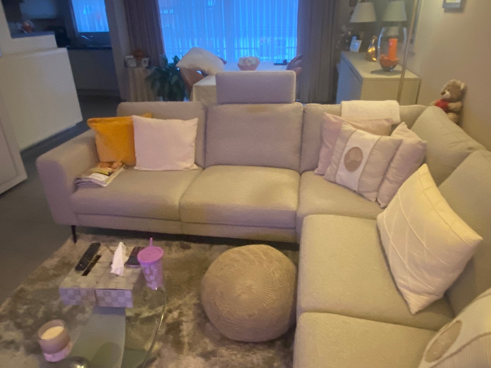 Zetel lichtgrijs ( hoekzetel), Huis en Inrichting, Ophalen, Zo goed als nieuw