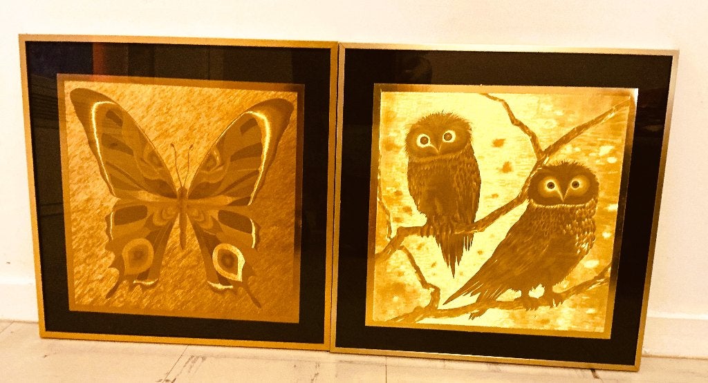 Kunst aan de muur: paar vintage lenticulaire  1960/70., Antiek en Kunst, Ophalen