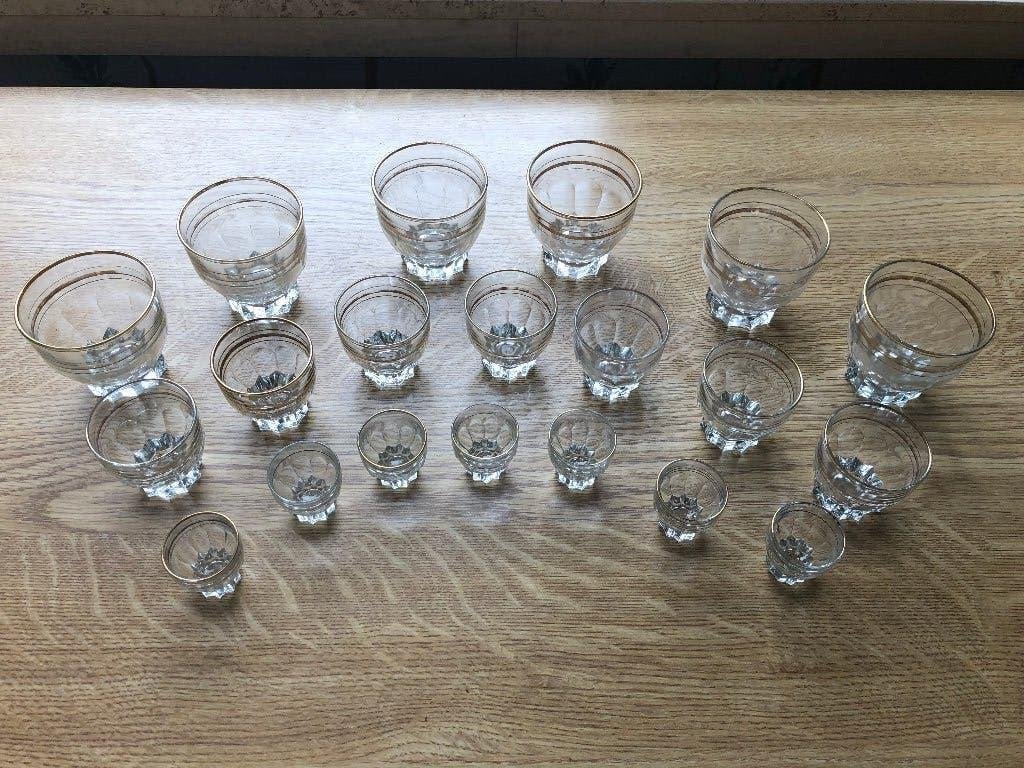 retro glasservies, Huis en Inrichting, Keuken | Servies, Ophalen, Gebruikt, Glas of Glazen