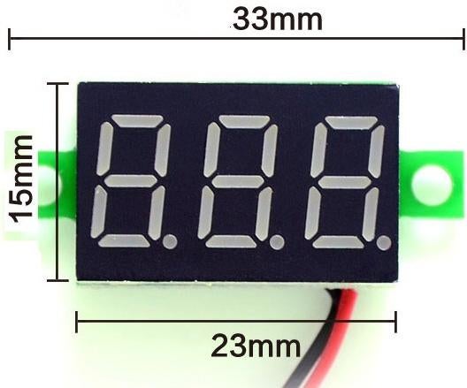 Digitale LED Spanningsmeter Voltmeter DC 2,5 V-32 V (inbouw), Ophalen of Verzenden, Nieuw