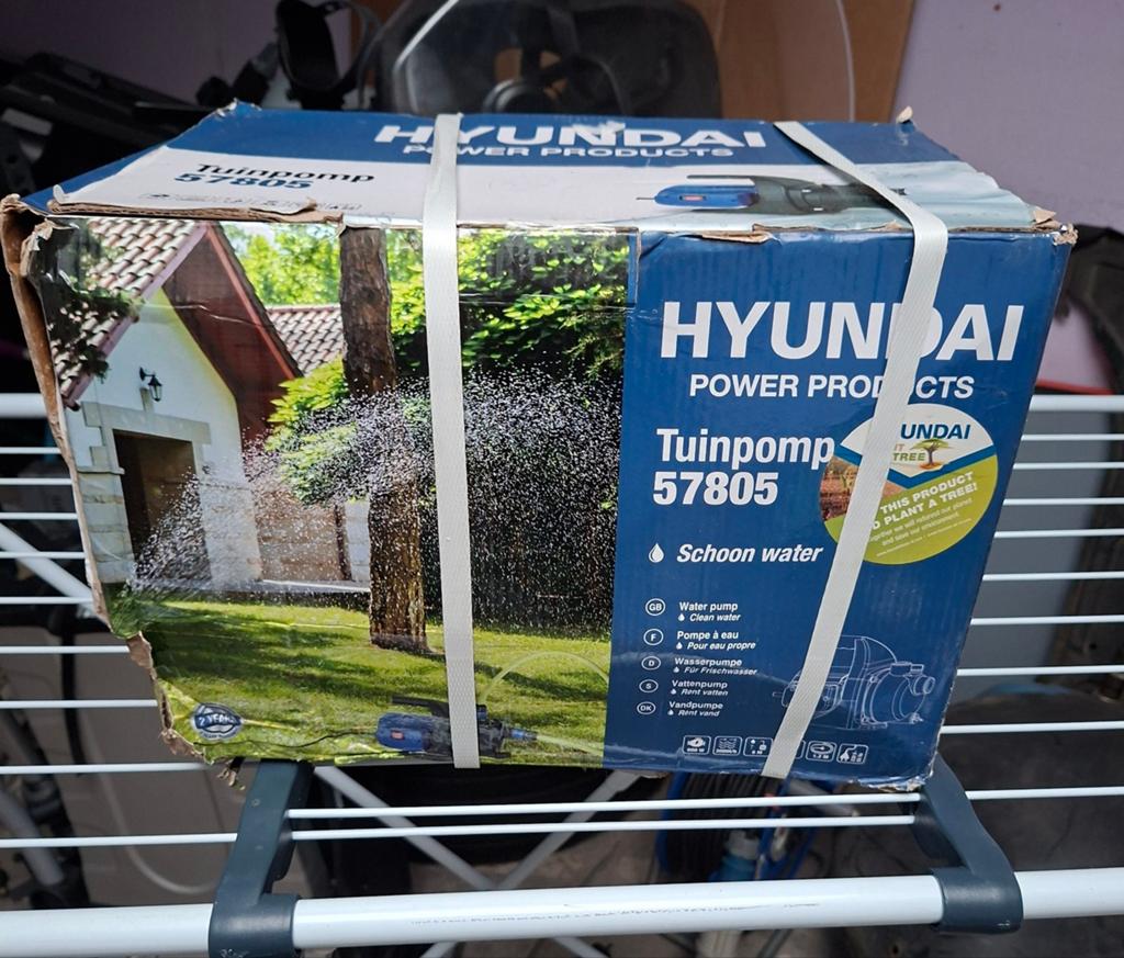 Nieuwe Hyundai waterpomp allround 600W, Tuin en Terras, Droogmolens en Wasrekken, Ophalen