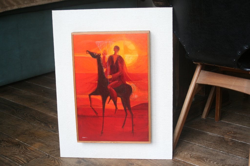 Peinture moderniste vintage (GORIS Leo) des années 1970, Enlèvement ou Envoi