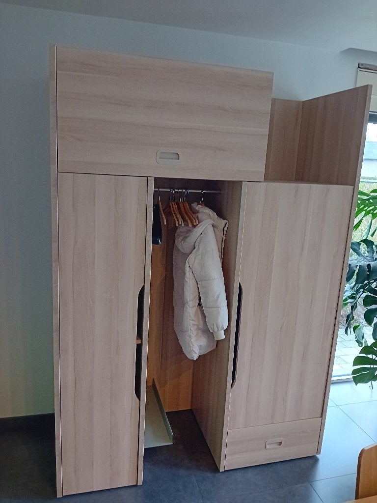 Kleerkast jeugdkamer Gauthier BE-Bop, Huis en Inrichting, Ophalen, Gebruikt, 150 tot 200 cm, Met klep(pen)