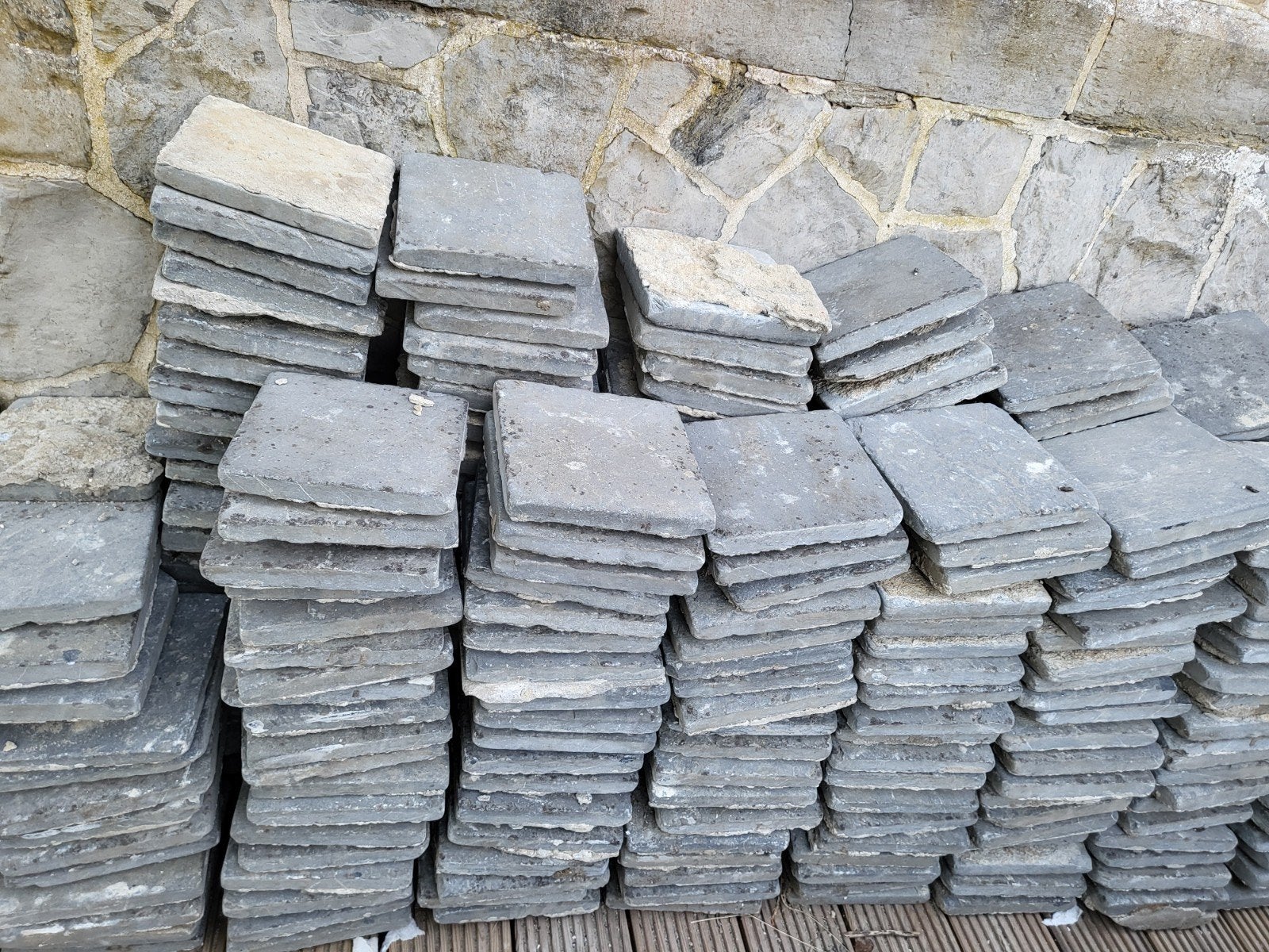 Blauwe steen 20 x 20 x 2.5 cm, Ophalen, Gebruikt, 10 m² of meer, Vloertegels