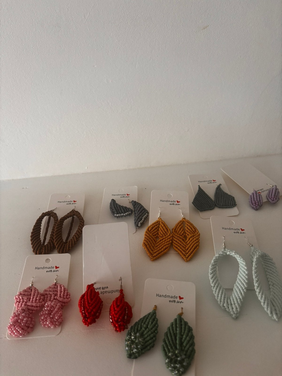Heel mooie makrame oorbellen, Handtassen en Accessoires, Ophalen, Nieuw, Overige materialen
