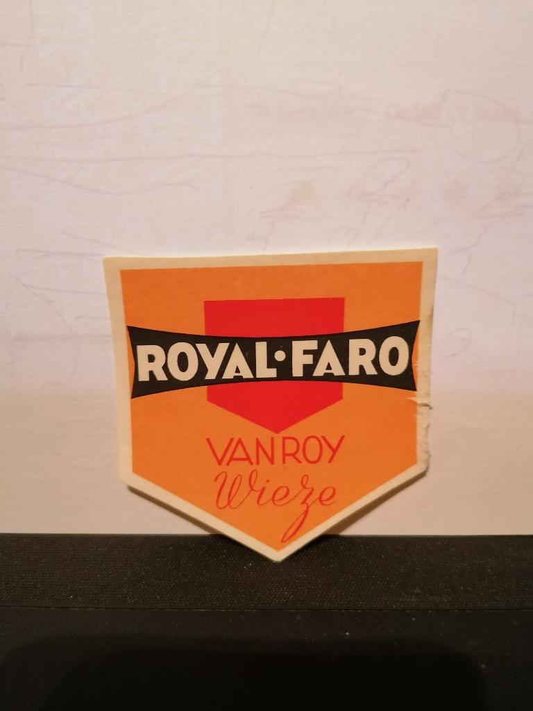 +++ oud bieretiket Royal -Faro Van Roy Wieze+++, Collections, Enlèvement ou Envoi, Utilisé
