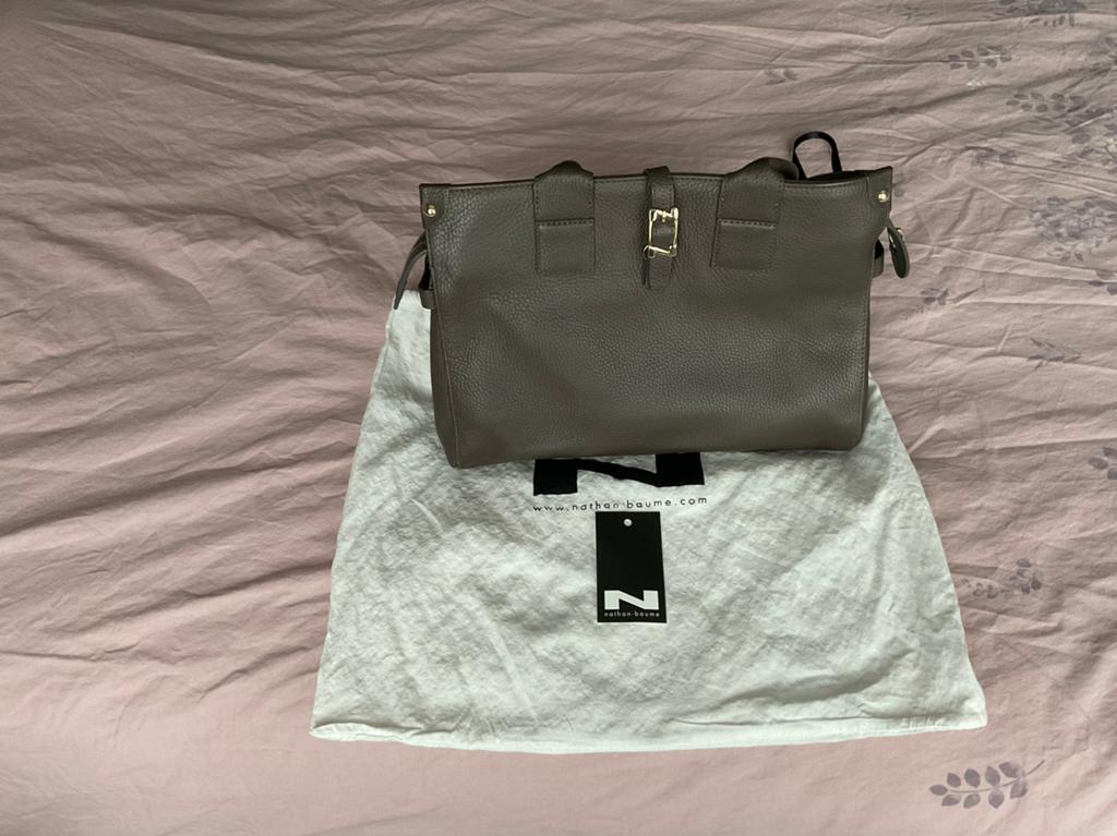 Handtas Nathan Daniela grained elephant 32 x 24 x 10, Handtassen en Accessoires, Tassen | Damestassen, Ophalen, Zo goed als nieuw