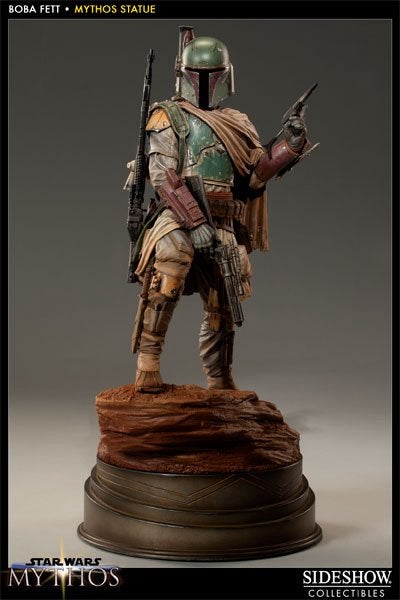 Sideshow Boba Fett Mythos Statue Star Wars Premium format, Enlèvement, Comme neuf, Statue ou Buste