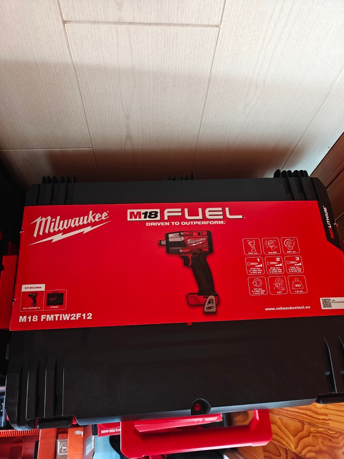 Boulonneuse Milwaukee M18 FMTIW2F12, Ophalen