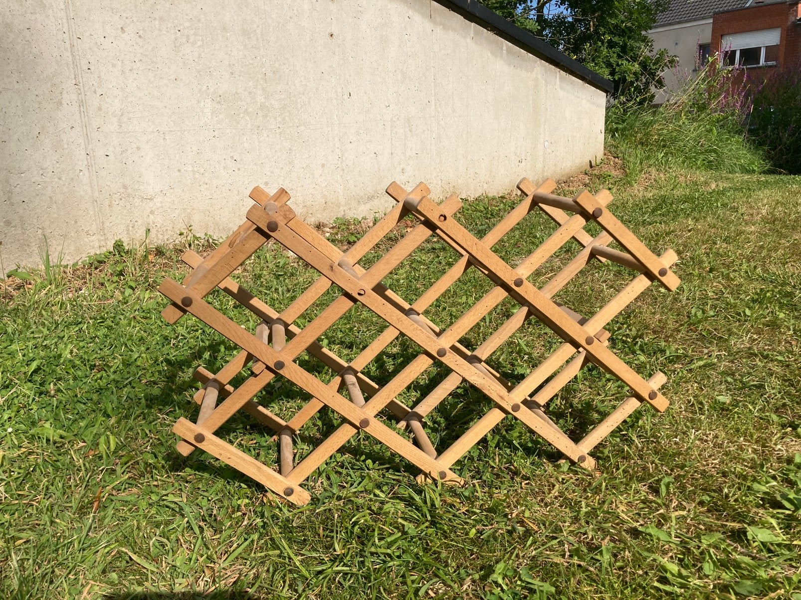 Houten wijnrekje, Ophalen, Gebruikt, 5 tot 15 flessen, 5 – 50