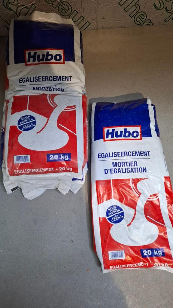 4 zakken gesloten egaliseercement – 20 kg – nieuw, Doe-het-zelf en Bouw, Tegels, Ophalen