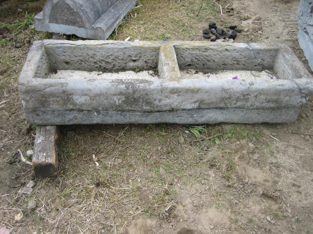 oude dubbele arduinen voederbak,bloembak, Enlèvement, Utilisé