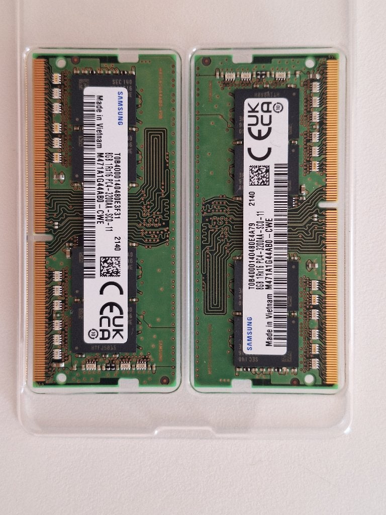 2x samsung 8G 1Rx16 PC4-3200AA-SCO-11 laptop RAM, Informatique & Logiciels, Mémoire RAM, DDR4, 8 GB, Laptop, Envoi