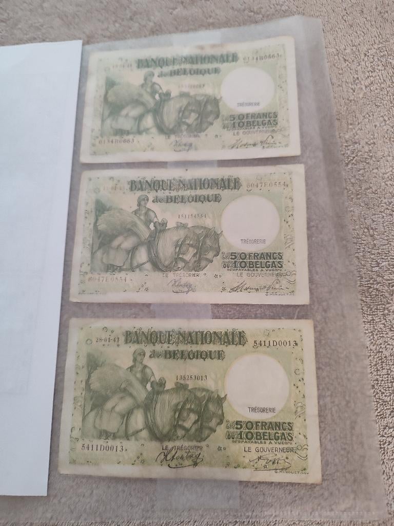 oude Belgische bankbiljetten, Enlèvement, Billets de banque