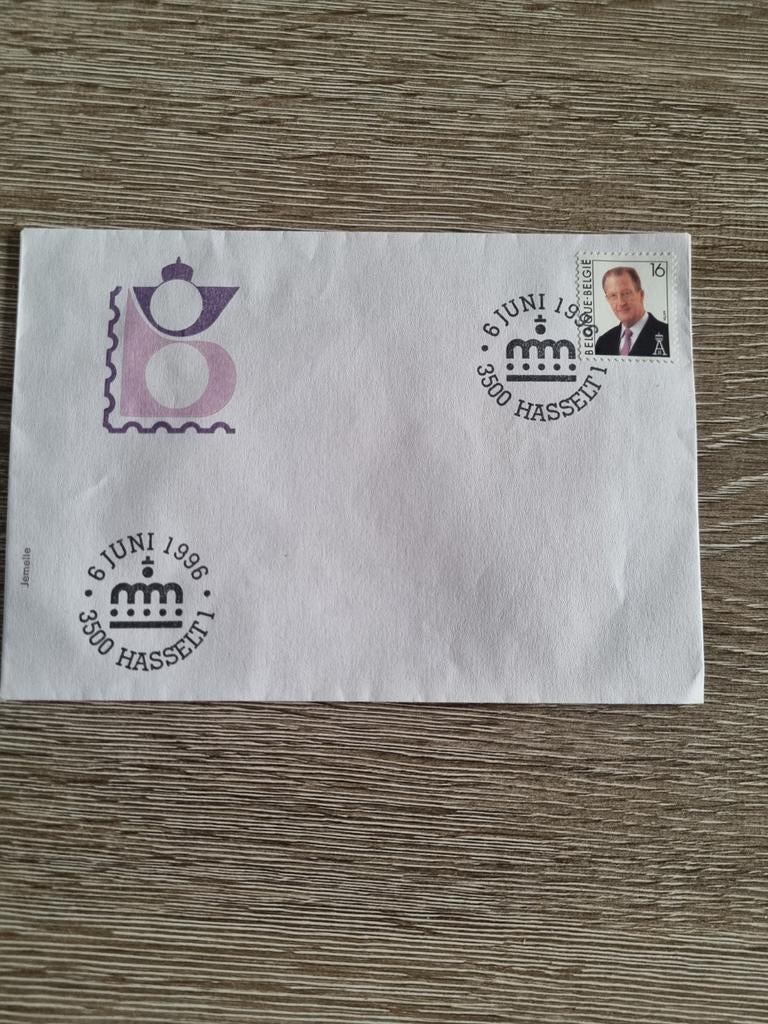 Postzegel van Koning Albert op envelop, Oblitéré, Enlèvement ou Envoi, Affranchi, Avec enveloppe