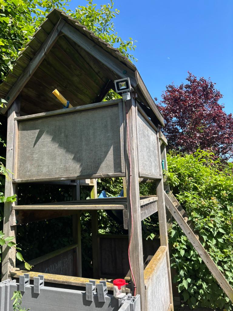 Speelhuisje/speeltoren 2 verdiepingen met schuifaf, Enlèvement, Utilisé