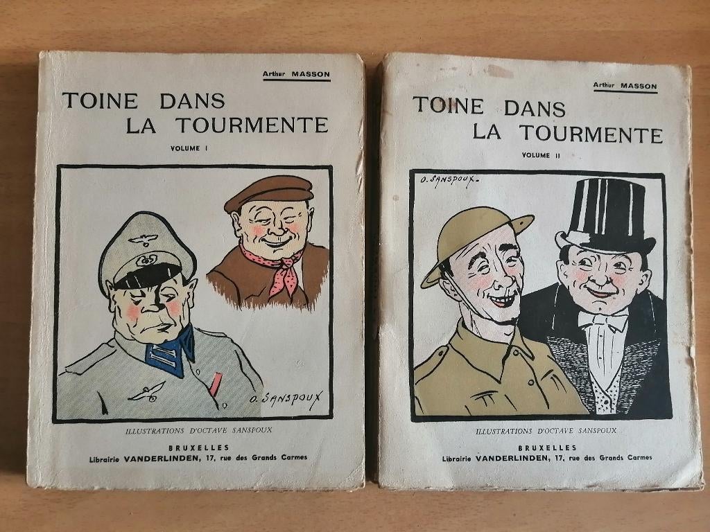 Toine dans la tourmente Vol. 1 et 2 d'Arthur Masson E.O.1946, Enlèvement ou Envoi, Utilisé, Belgique