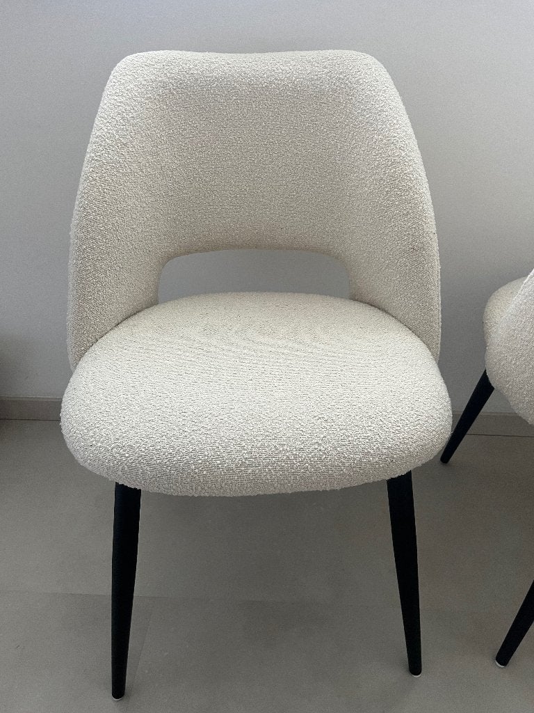 Chaises blanches, Maison & Meubles, Deux, Enlèvement, Utilisé, Blanc