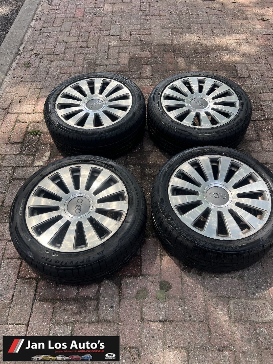 Audi A8 Velgenset 8.5j x19" 5x112 et43 met banden 255/45/19, Auto-onderdelen, Gebruikt, 255 mm, -, -