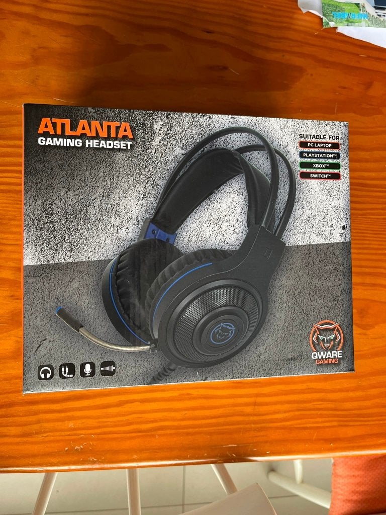QWare Atlanta Gaming Headset (nieuw, ongeopend), Computers en Software, Headsets, Nieuw, Gaming headset, Over-ear, Bedraad