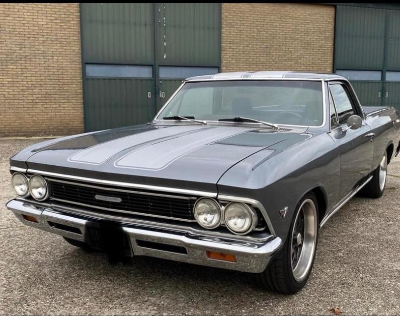 Chevrolet el Camino 1966 Malibu op lpg !!, Automaat, Stof, Pick-up, Zwart