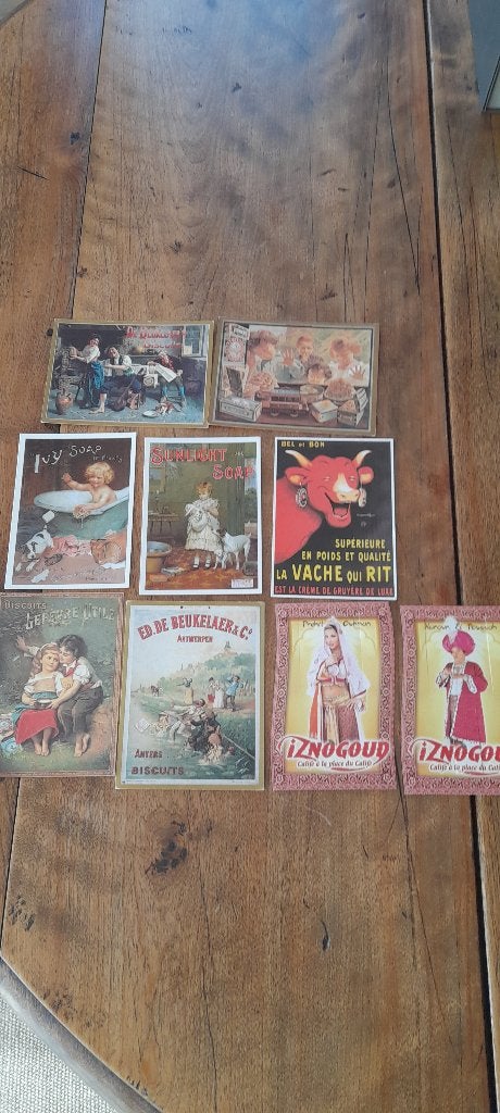 cartes publicitaires iznogoud la vache qui rit lefevre utile, Collections, Enlèvement ou Envoi, Non affranchie, Enfants