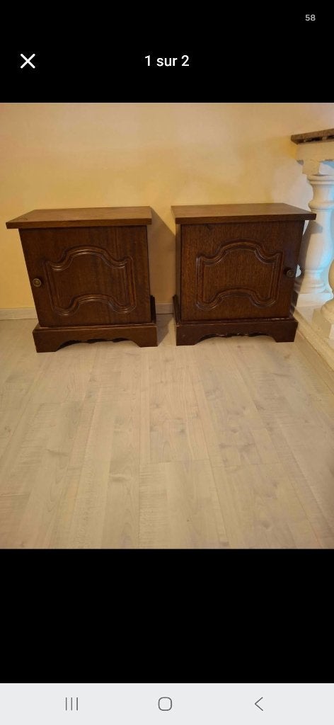 Table de nuit, Maison & Meubles, Enlèvement, Utilisé, Bois, 45 à 65 cm