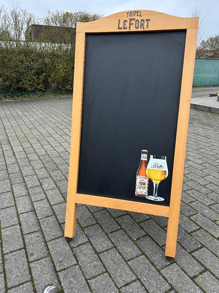 Krijtbord le fort tripel, Verzamelen, Biermerken, Ophalen, Zo goed als nieuw, Reclamebord, Plaat of Schild, Overige merken